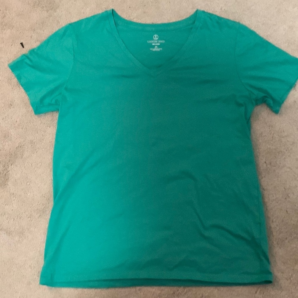 Lands’ End Relaxed fit Tshirt, teal/green, size xsmall (2-4)